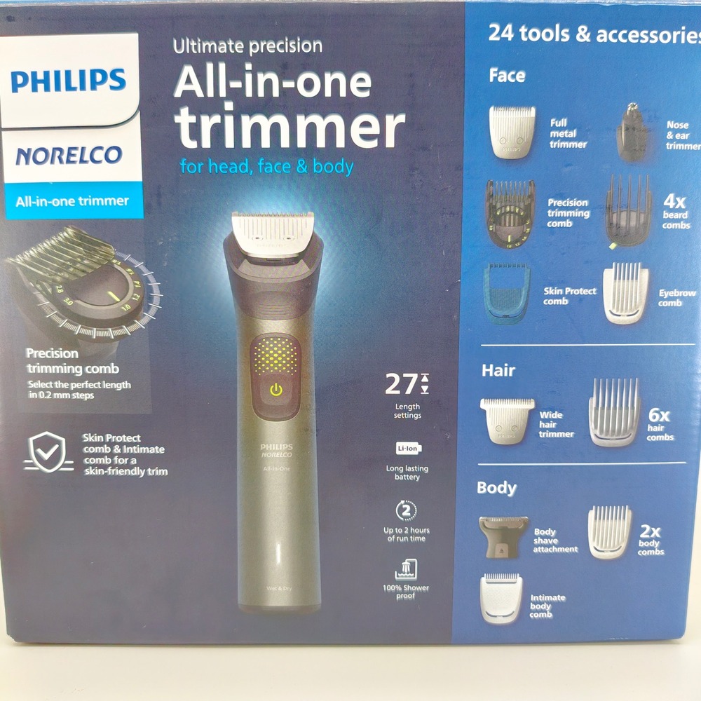 Philips Norelco All-in-One Trimmer 24 Tools Body Face Hair Groomer Open Box